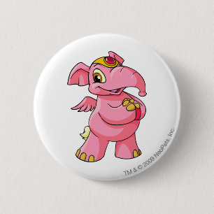 Badge Rond 5 Cm Rose d'Elephante