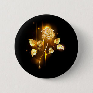 Badge Rond 5 Cm Rose d'or ( rose d'or )