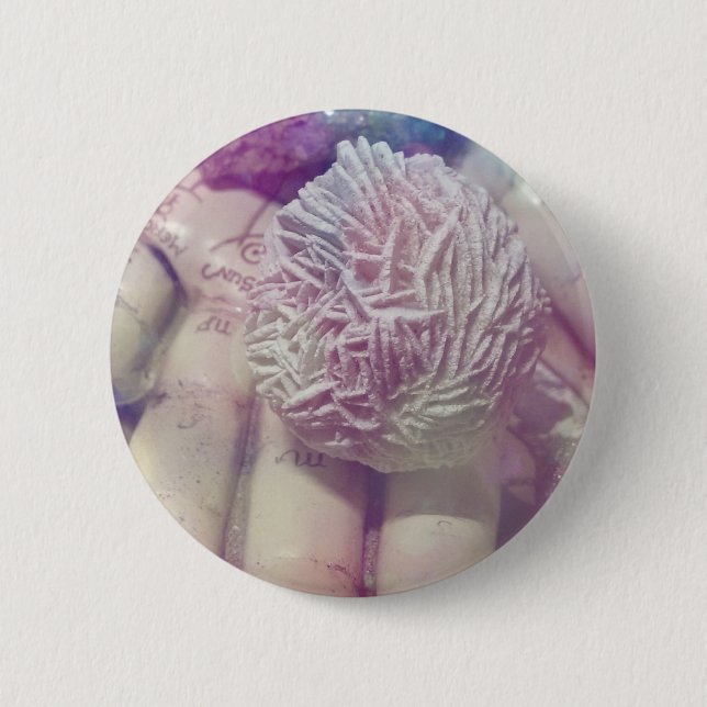 Badge Rond 5 Cm Rose du désert (Devant)
