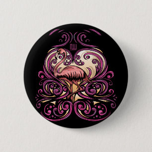 Badge Rond 5 Cm Rose exotique