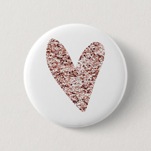 Badge Rond 5 Cm Rose Gold Heart Clipart Cute Heart Parties scintil