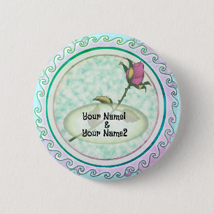 Badge Rond 5 Cm Rose mariage