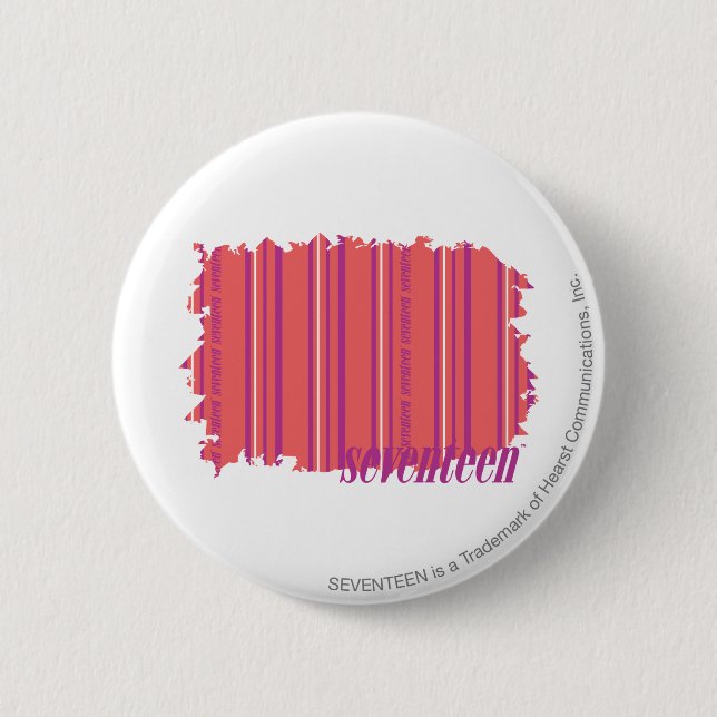 Badge Rond 5 Cm Rose mince 2 de rayures (Devant)