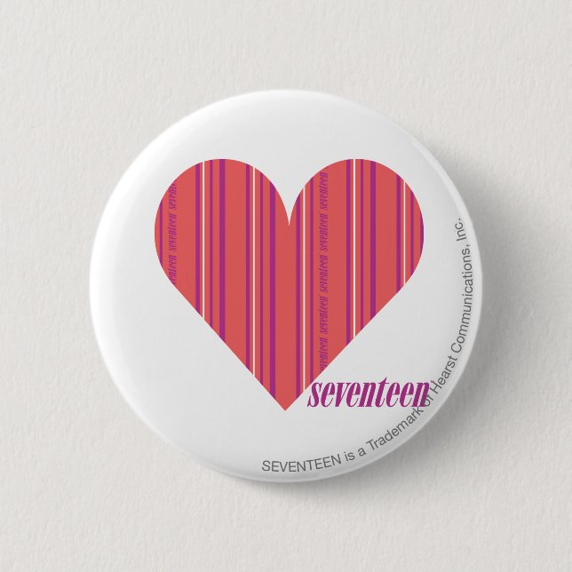 Badge Rond 5 Cm Rose mince 3 de rayures (Devant)