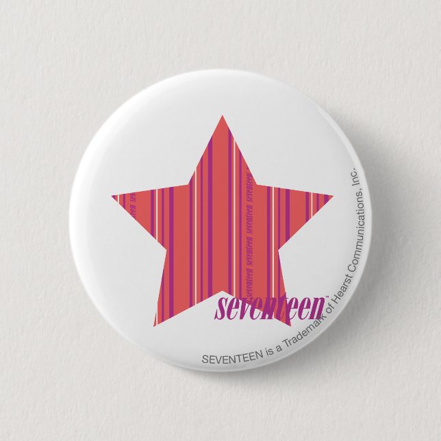 Badge Rond 5 Cm Rose mince 4 de rayures (Devant)