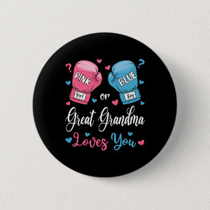 Badge Rond 5 Cm Rose Ou Bleu Grand Grand-Mère Vous Aime Boxer Genr
