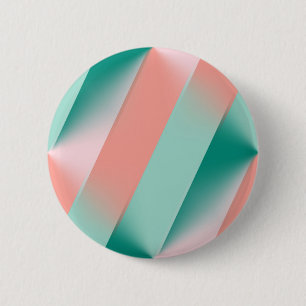 Badge Rond 5 Cm Rose Pêche Ambre Douce Yucca et Vert Arbor Sans Co