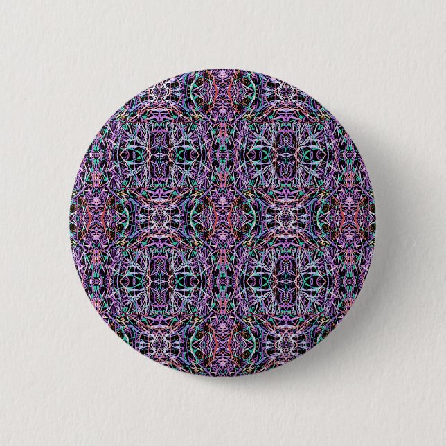 Badge Rond 5 Cm Rose violet géométrique (Devant)