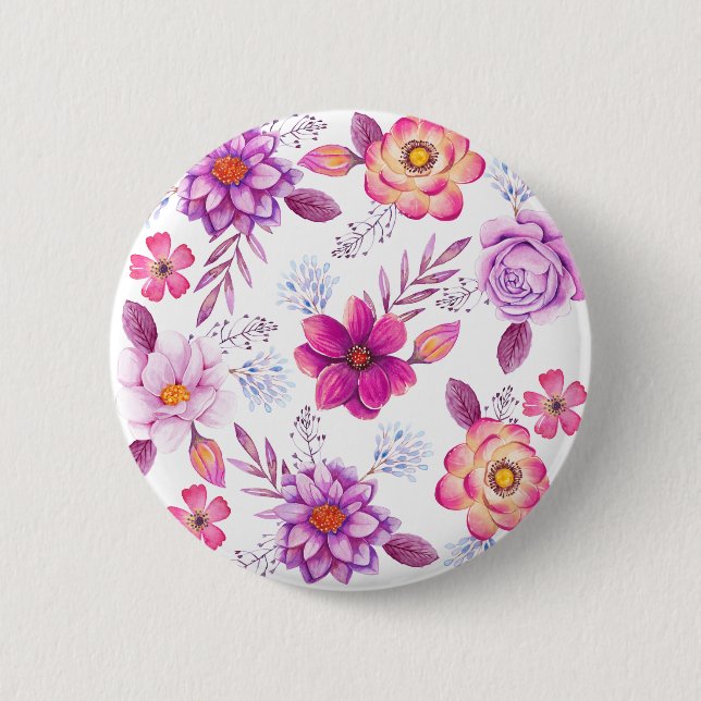 Badge Rond 5 Cm Rose violette (Devant)