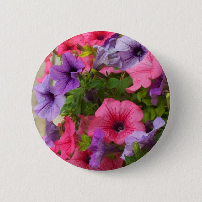 Badge Rond 5 Cm Roses (Devant)