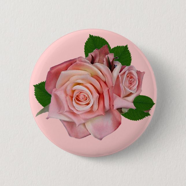 Badge Rond 5 Cm Roses antiques (Devant)