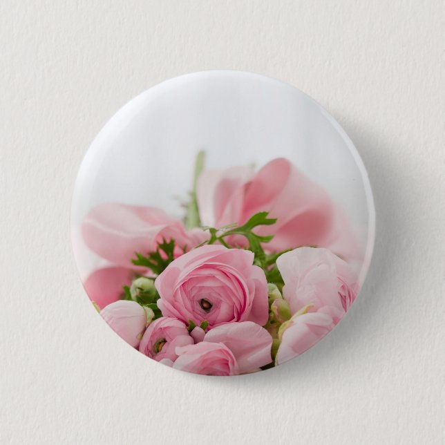 Badge Rond 5 Cm Roses Mariages roses (Devant)