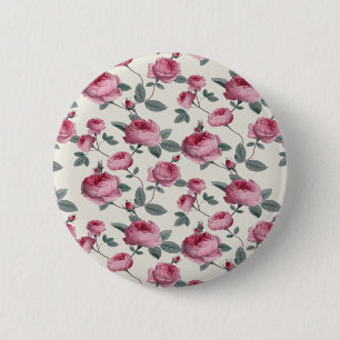 Badge Rond 5 Cm Roses roses