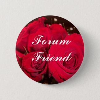 Badge Rond 5 Cm Roses rouges, ami de forum