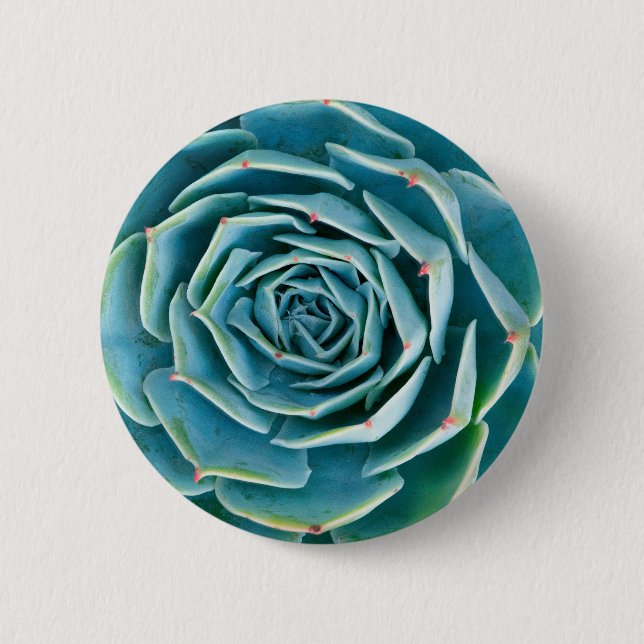 Badge Rond 5 Cm Rosette d'Echeveria, Jardin Secret de Marrakech (Devant)