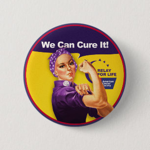 Badge Rond 5 Cm Rosie - nous pouvons traiter le bouton