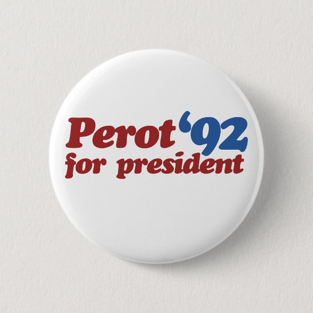 Badge Rond 5 Cm Ross Perot 1992 (Devant)