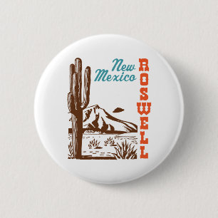 Badge Rond 5 Cm Roswell Nouveau-Mexique