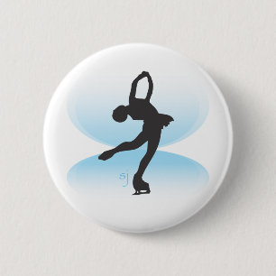 Badge Rond 5 Cm Rotation de patineur artistique
