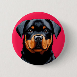 Badge Rond 5 Cm Rottweiler