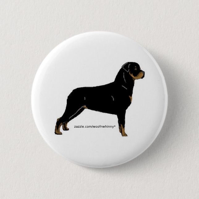 Badge Rond 5 Cm Rottweiler (Devant)