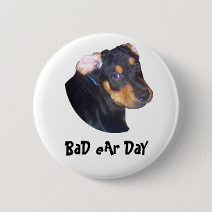 Badge Rond 5 Cm Rottweiler Puppy, BaD Ar DaY