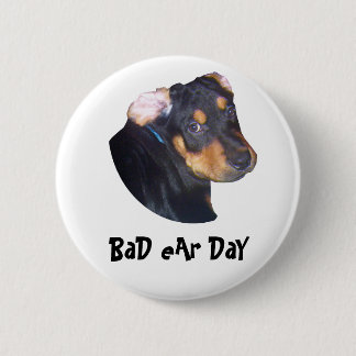 Badge Rond 5 Cm Rottweiler Puppy, BaD Ar DaY