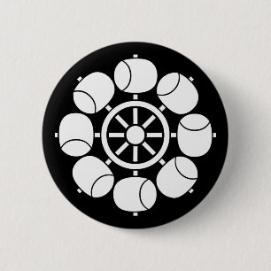 Badge Rond 5 Cm roue à eau à huit branches