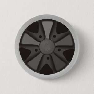 Badge Rond 5 Cm Roue classique de courses d'automobiles de sports
