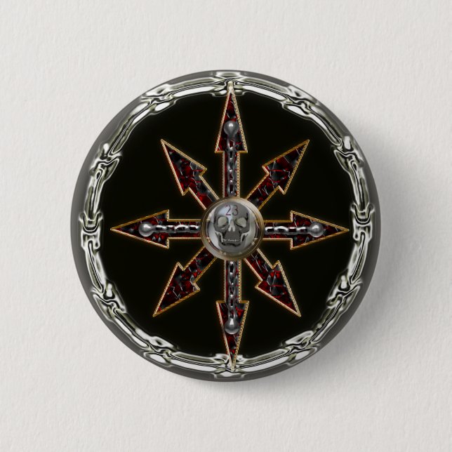 Badge Rond 5 Cm roue de chaos (Devant)