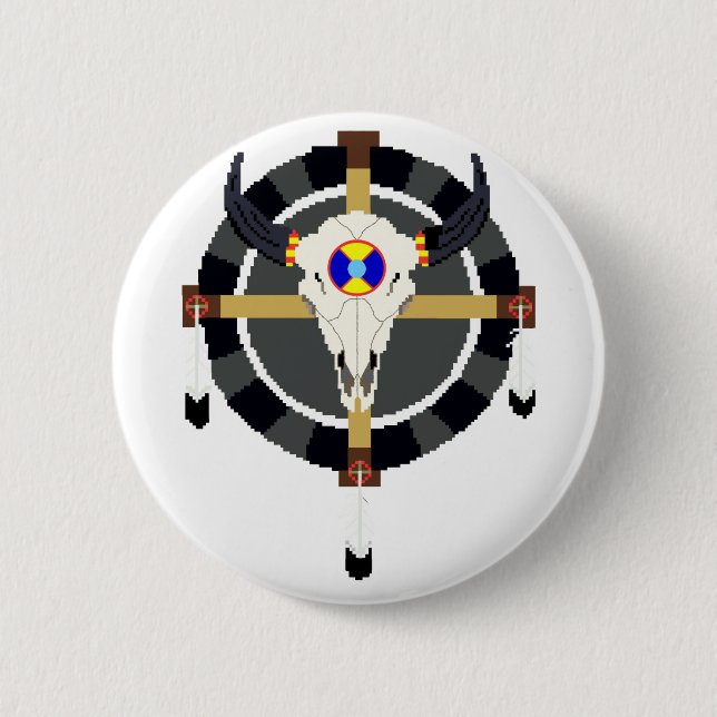 BADGE ROND 5 CM ROUE DE MÉDECINE (Devant)