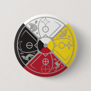 Badge Rond 5 Cm roue de médecine cerceau sacré