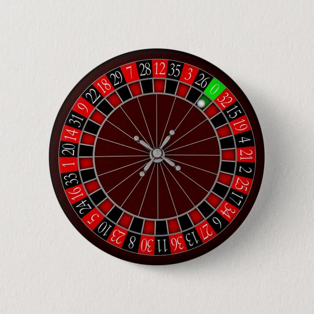 BADGE ROND 5 CM ROUE DE ROULETTE (Devant)