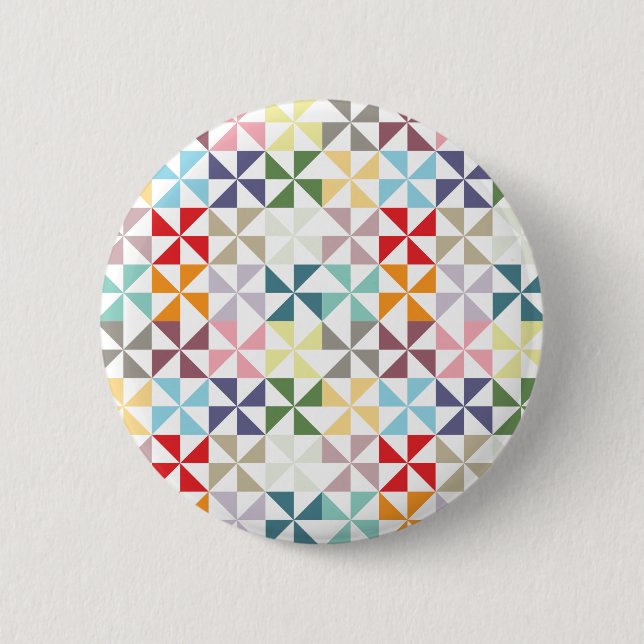 Badge Rond 5 Cm Roue géométrique colorée (Devant)