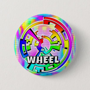 Badge Rond 5 Cm ROUE (vous pouvez modifier les mots)