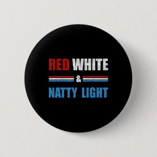 Badge Rond 5 Cm Rouge Blanc Et Natty-light Pour Les Amateurs De Bi