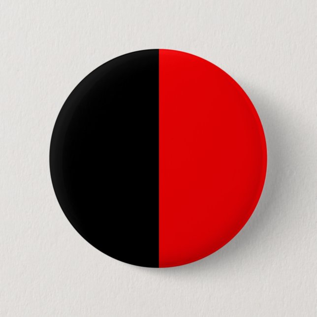 Badge Rond 5 Cm Rouge classique et noir (Devant)