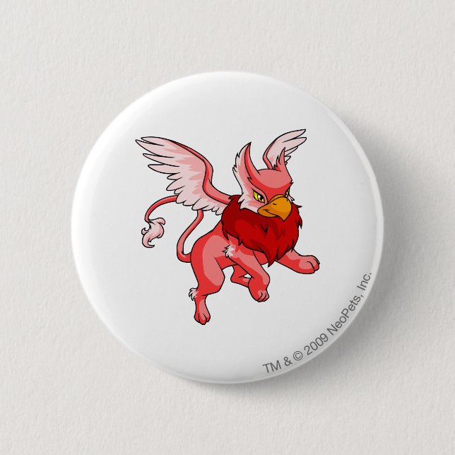 Badge Rond 5 Cm Rouge d'aire (Devant)