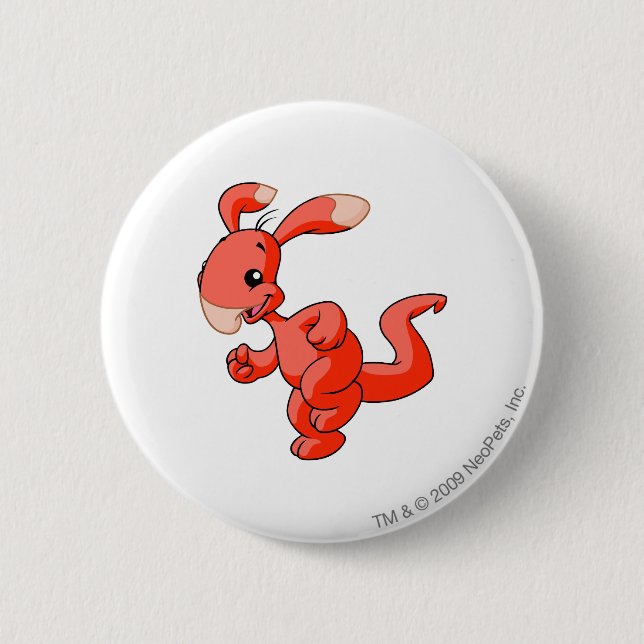 Badge Rond 5 Cm Rouge de Blumaroo (Devant)