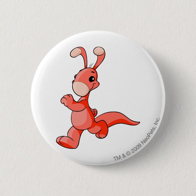 Badge Rond 5 Cm Rouge de Blumaroo (Devant)