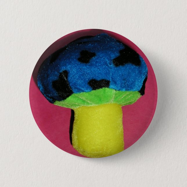 Badge Rond 5 Cm Rouge de champignon (Devant)