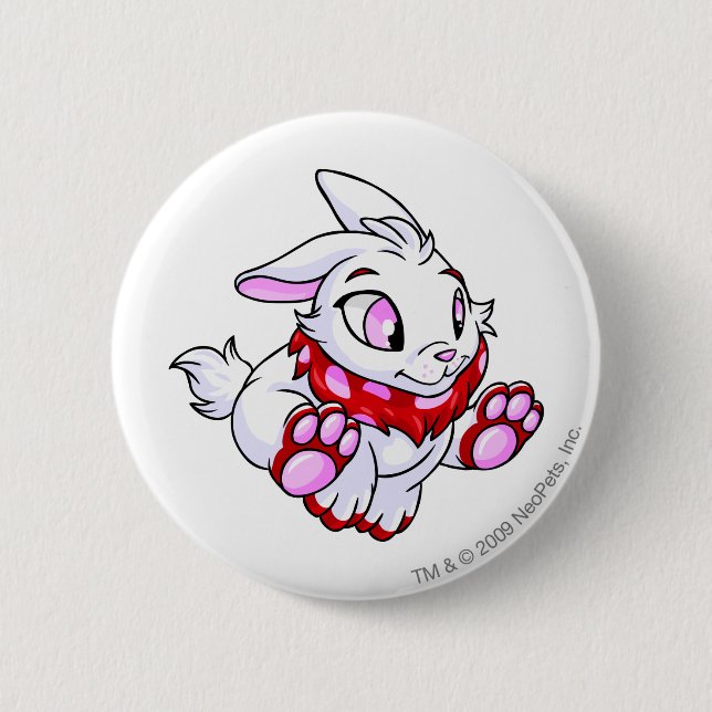 Badge Rond 5 Cm Rouge de Cybunny (Devant)