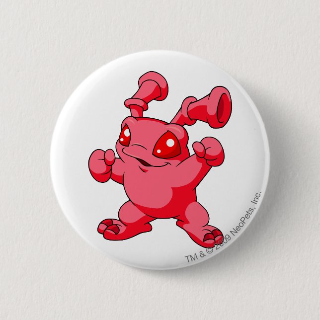 Badge Rond 5 Cm Rouge de Grundo (Devant)
