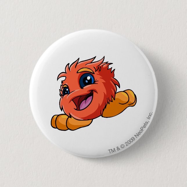 Badge Rond 5 Cm Rouge de JubJub (Devant)