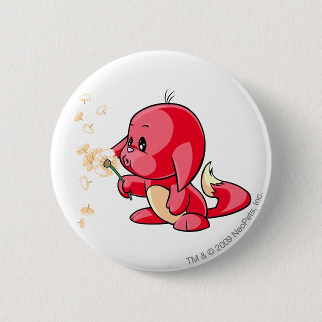 Badge Rond 5 Cm Rouge de Kacheek (Devant)