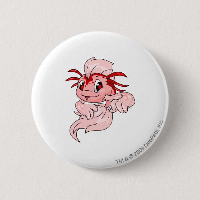 Badge Rond 5 Cm Rouge de Koi (Devant)