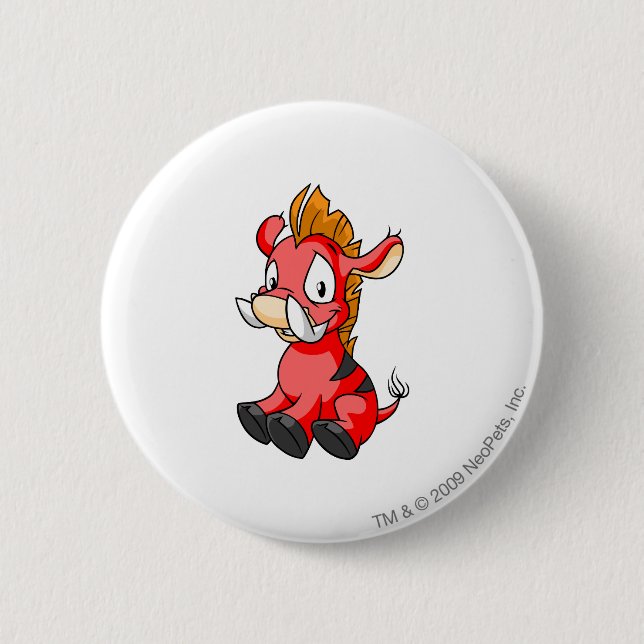 Badge Rond 5 Cm Rouge de Moehog (Devant)