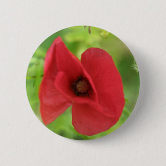 Badge Rond 5 Cm Rouge de pavot