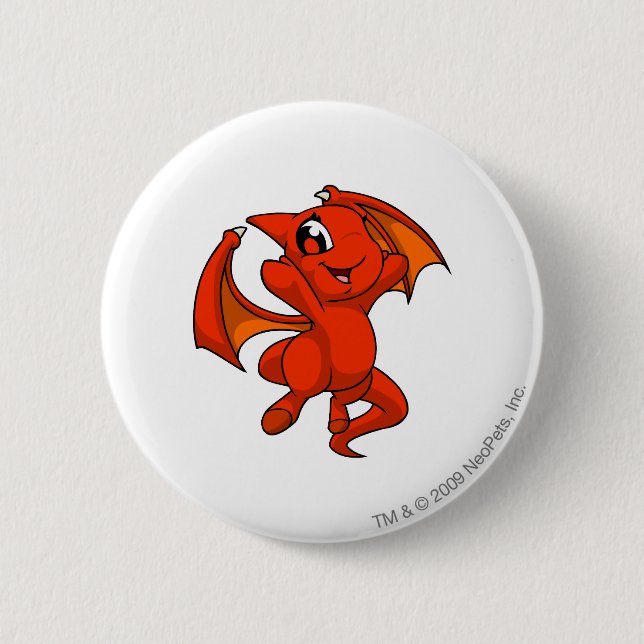 Badge Rond 5 Cm Rouge de Shoyru (Devant)