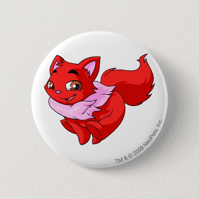 Badge Rond 5 Cm Rouge de Wocky (Devant)